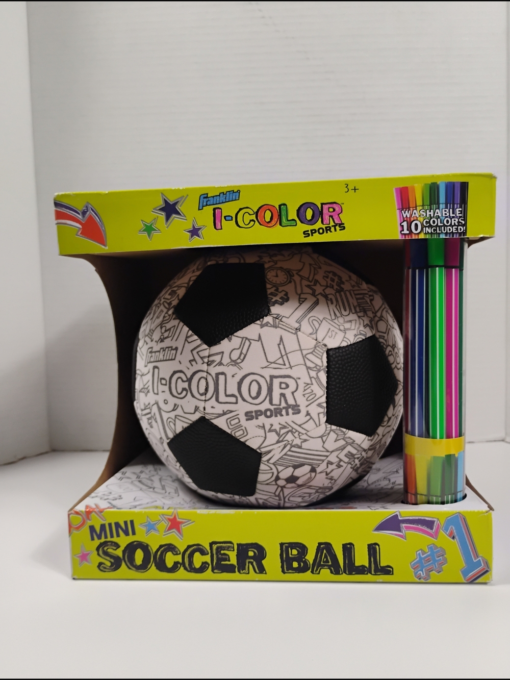I-COLOR Mini Kids Soccer Ball - White & Black